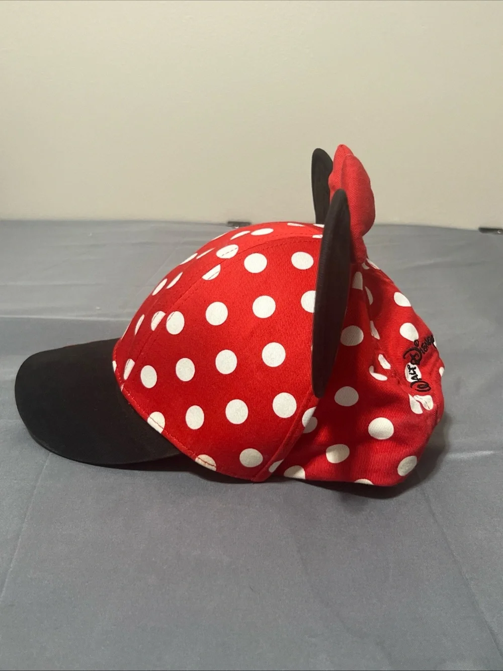 Walt Disney World Youth Minnie Mouse Hat Polka Dot with Ears and Bow Adj